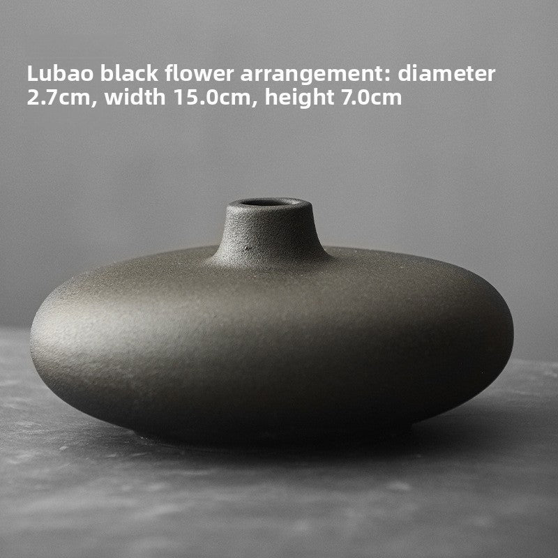 Black Pottery Ceramic Vases