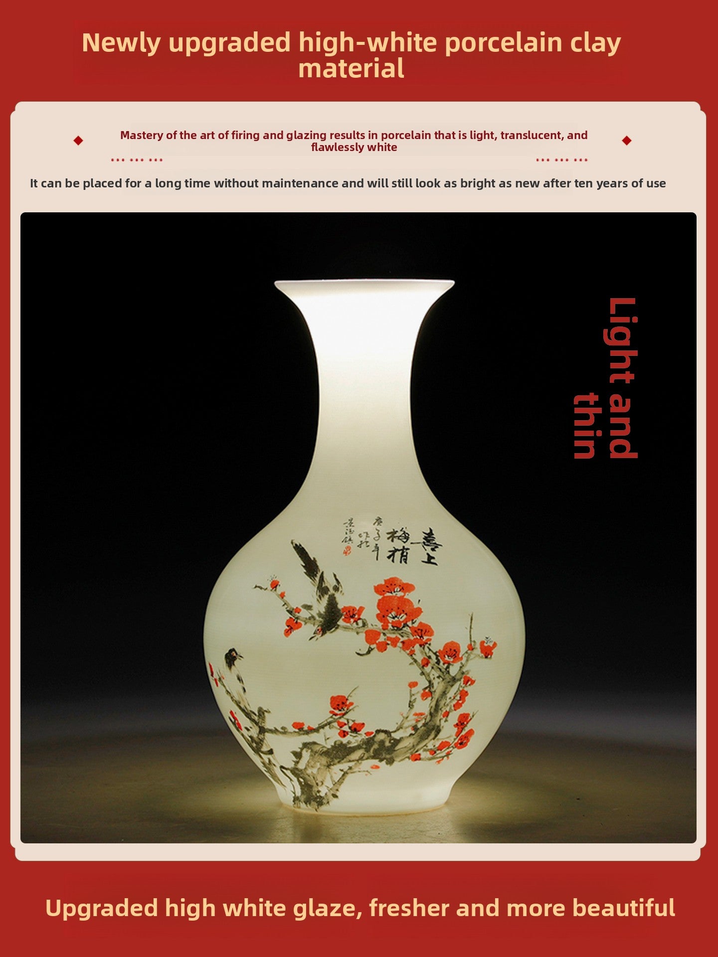 Jingdezhen ceramic vase decorations