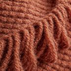 Knitted Blanket, Burnt Orange