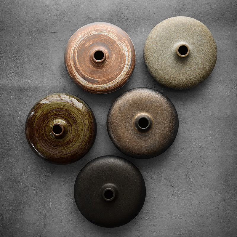 Black Pottery Ceramic Vases