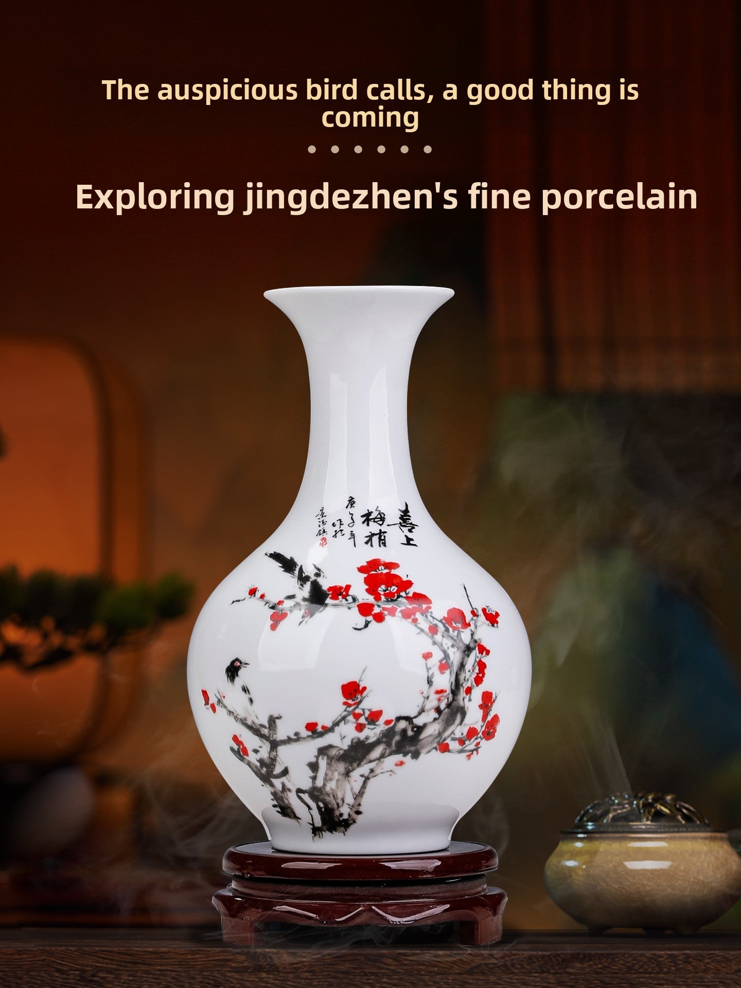 Jingdezhen ceramic vase decorations