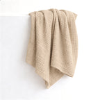 Verbier Cotton Blanket, Pale Apricot