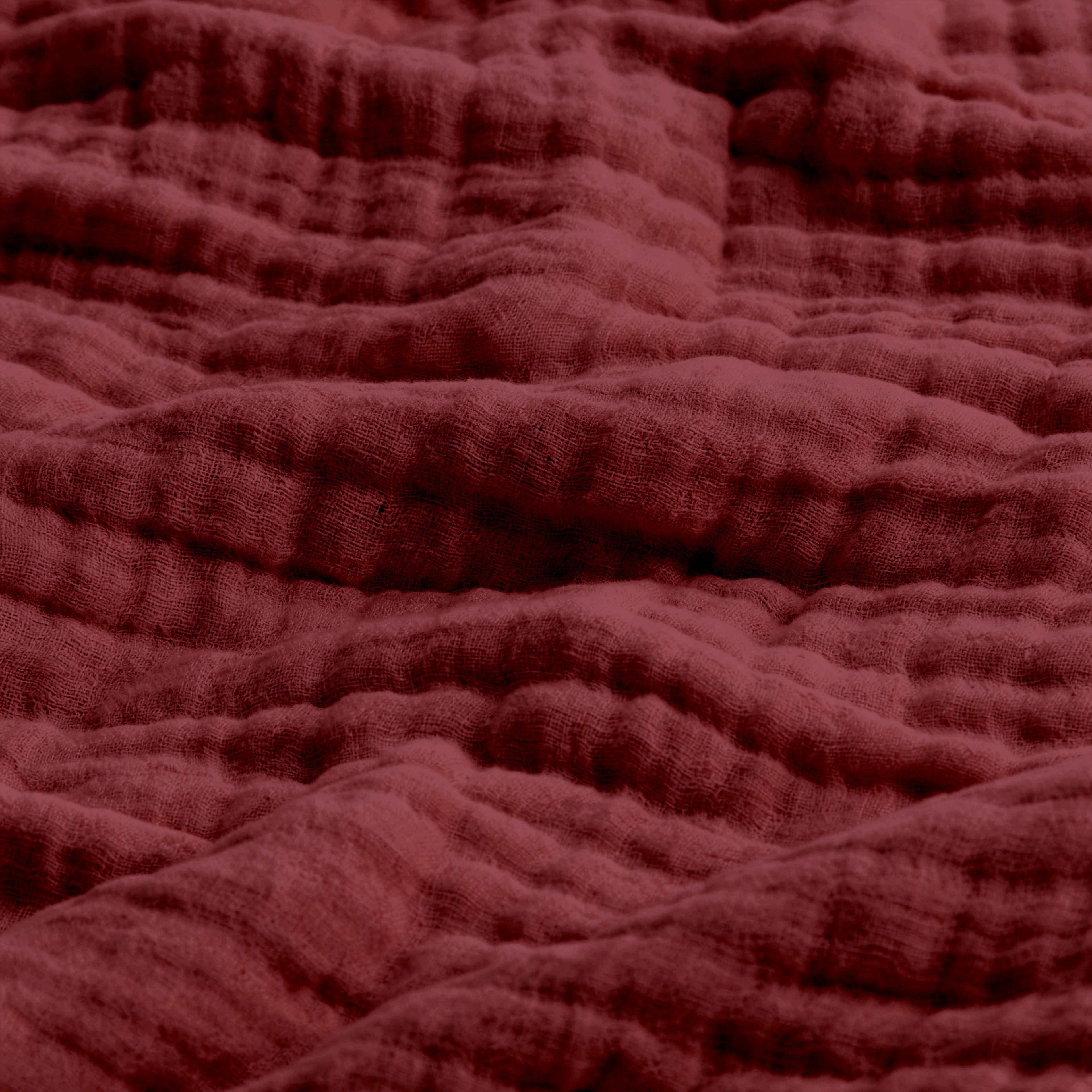 Verbier Cotton Blanket, Burgundy