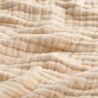 Verbier Cotton Blanket, Pale Apricot
